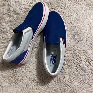 Vans Kids Navy Blue Slip-On Sneakers